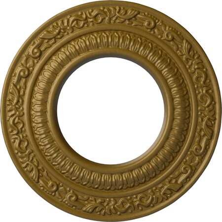 Andrea Ceiling Medallion (Fits Canopies Up To 4 1/8), Hnd-Painted Gold, 8 1/8OD X 4 1/8ID X 1/2P